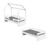 Casakids Kiddy ημίδιπλο Παιδικό Κρεβάτι Montessori 3 σε 1 με Αφαιρούμενη Σκεπή 110cm